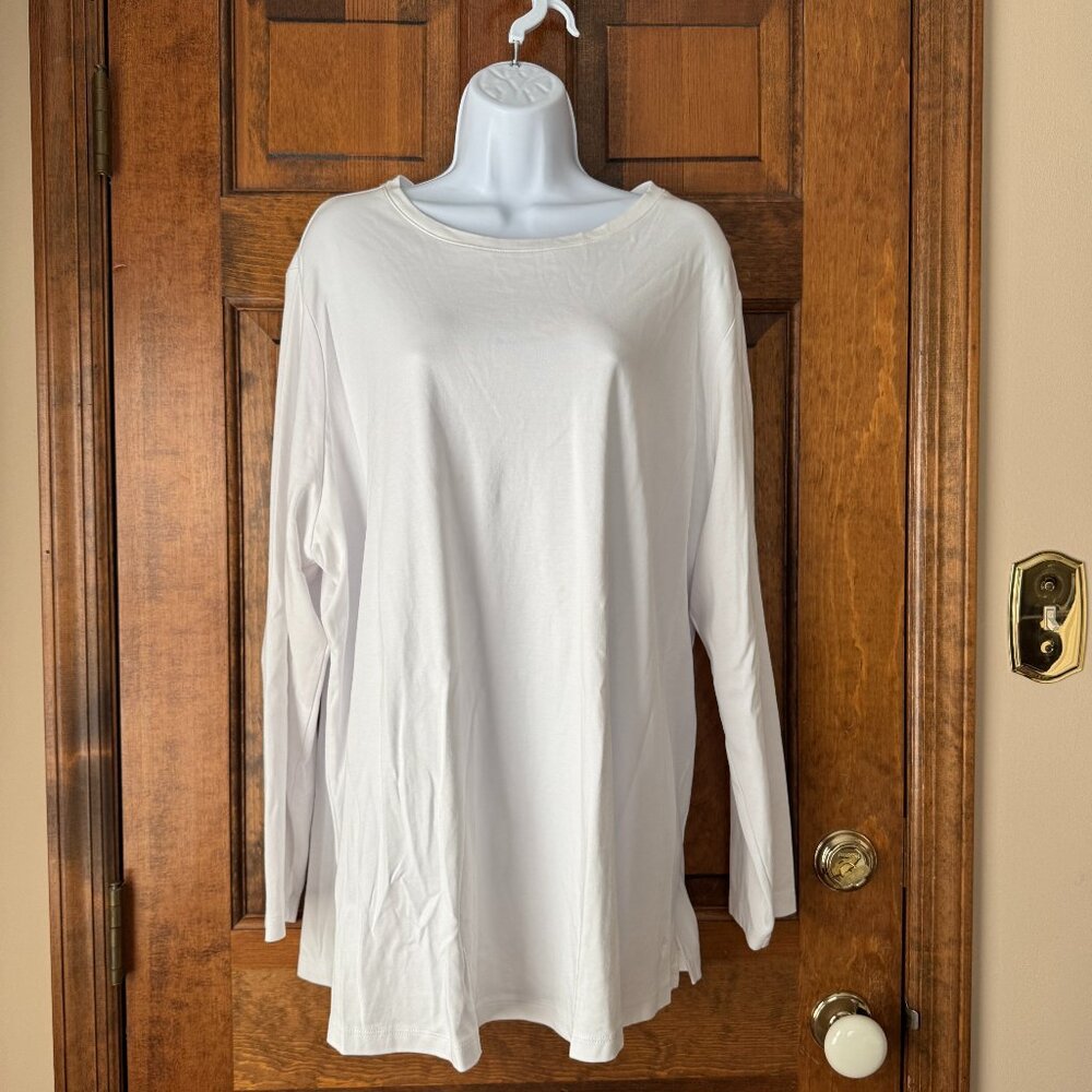 Isaac Mizrahi Live! Essentials White Crewneck Tunic Size 3X